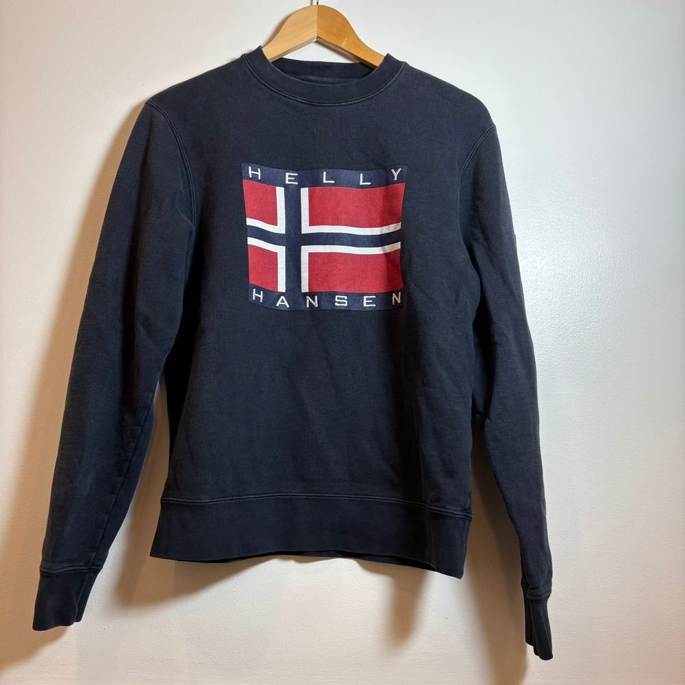 Sandro Paris x Helly Hansen Crewneck Sweatshirt Norway Flag Logo‎ Navy Men's M/L